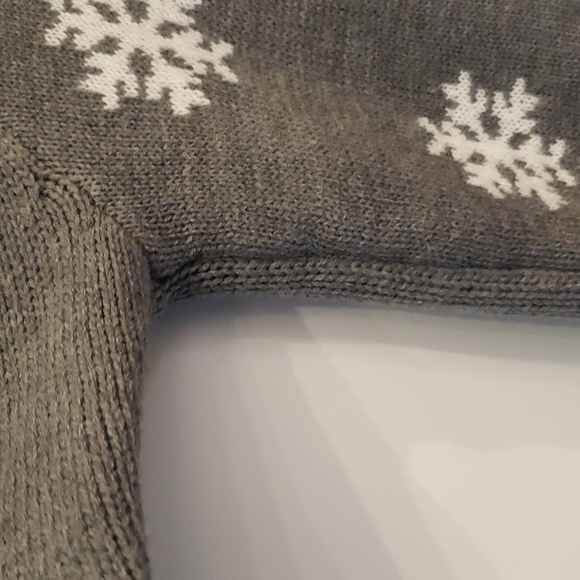 George Christ Sweater Santa Clause Men's Medium Grey Sequence Black Glasse - Picture 4 of 13